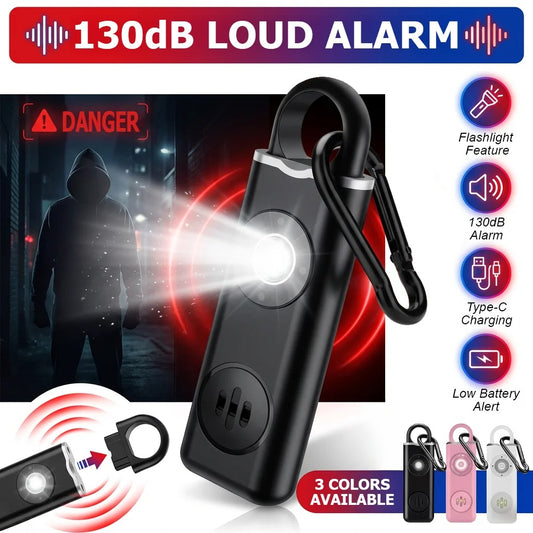 Personal Alarm Keychain 130dB Safety Device