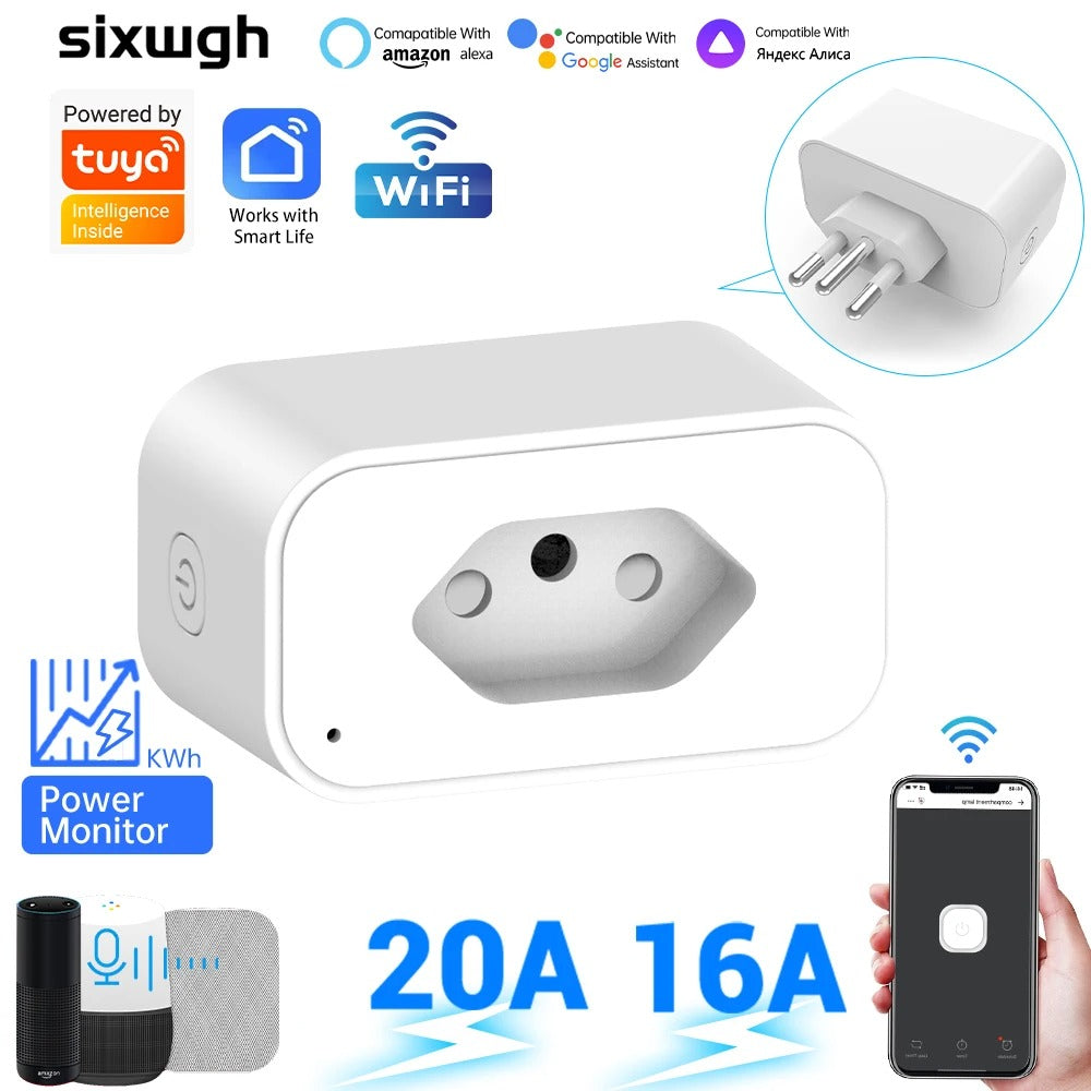 Tuya WiFi Smart Socket with Remote Control