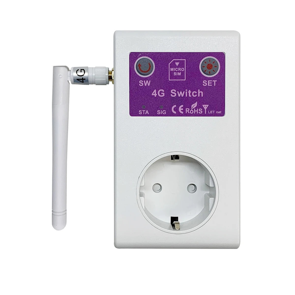 4G Smart Power Socket with Temperature Sensor