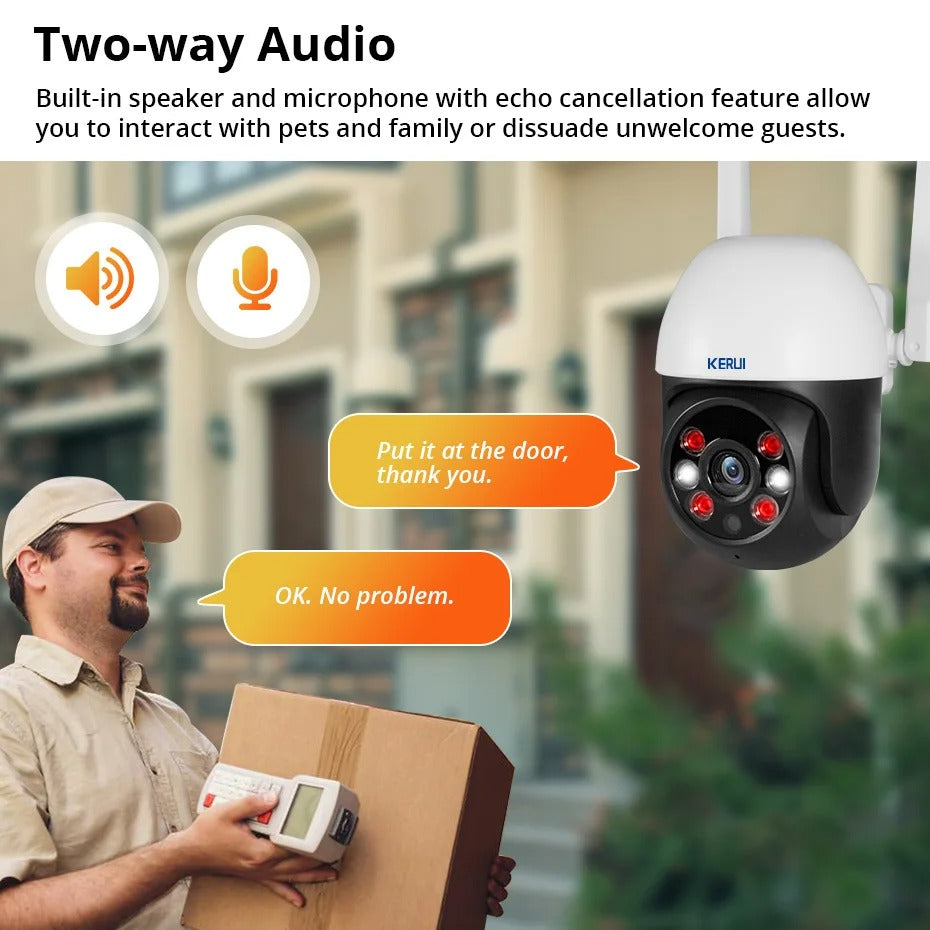 4K PTZ WiFi Security Camera Outdoor Smart CCTV