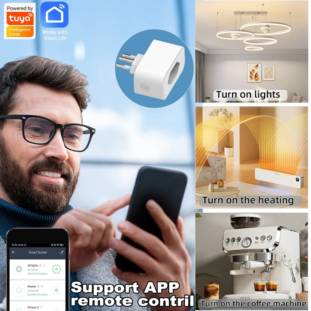 Tuya WiFi Smart Socket with Remote Control