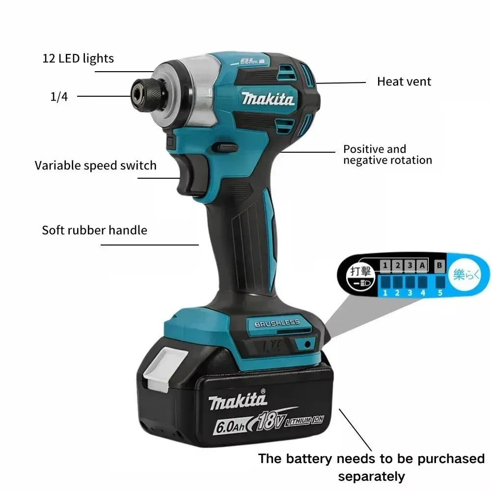 Makita 18V Brushless Impact Driver Tool