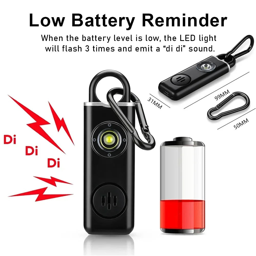 Personal Alarm Keychain 130dB Safety Device